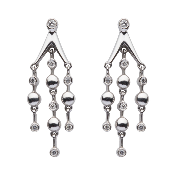 Pendientes oro blanco