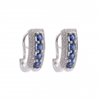 Pendientes zafiros y diamantes