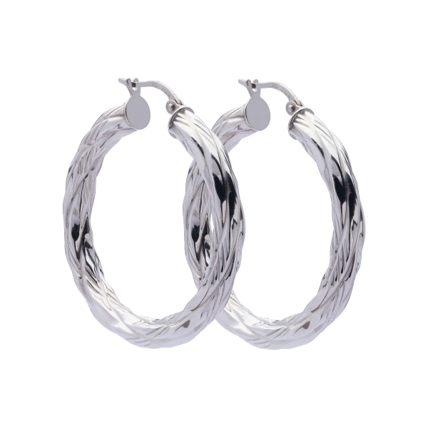 Pendientes aro oro blanco