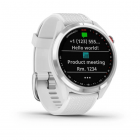 Garmin Approach® S42 Plata con correa blanca