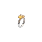 Sortija cítrino y diamantes